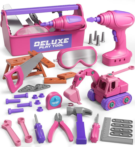 Lehoo Castle Kids Tool Set drill—realistic pretend play for budding builders.