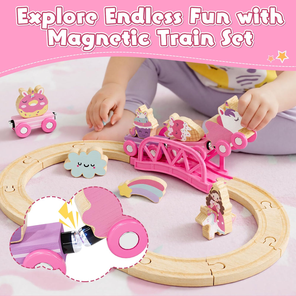 Lehoo Castle magnetic pieces enable easy linking for creative play.