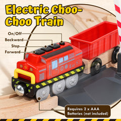 Lehoo Castle magnetic trains glide smoothly on wooden tracks for engaging sessions.