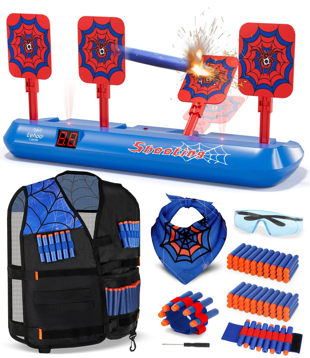 Lehoo Castle Nerf Target base enables quick auto-reset gameplay in any space.