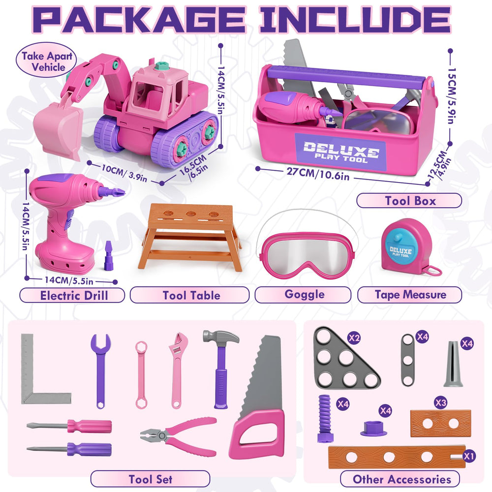 Lehoo Castle pink tools gift pack for girls aged 3-5.
