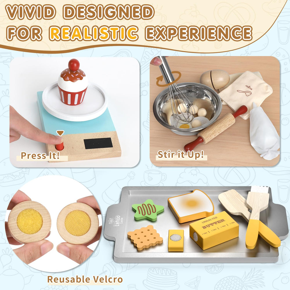 Lehoo Castle wooden-scale-basin aids pretend measurements and rhythm in pretend kitchen