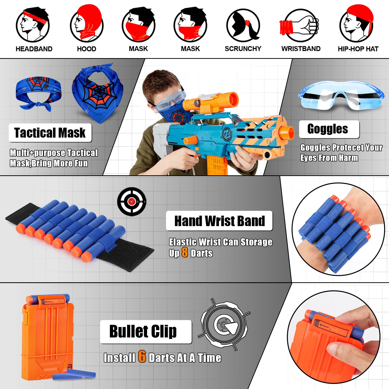 Lehoo Castle protective glasses provide clear eye safety during Nerf battles.