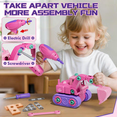 Lehoo Castle removable excavator supports hands-on construction pretend play.