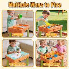 Lehoo Castle sensory table designed for both indoor and outdoor use.