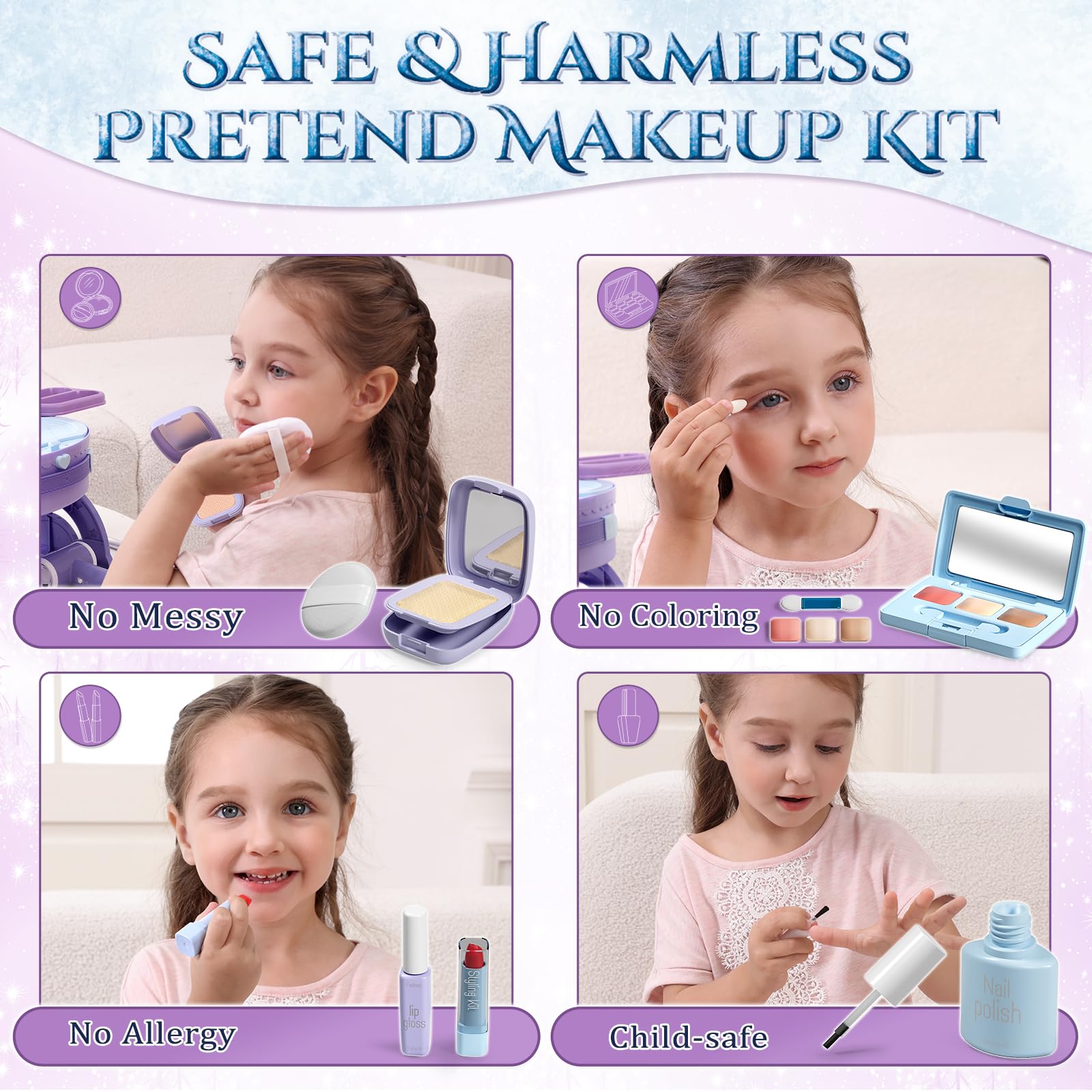 Lehoo Castle simulated makeup kit encourages gentle role play and sharing.