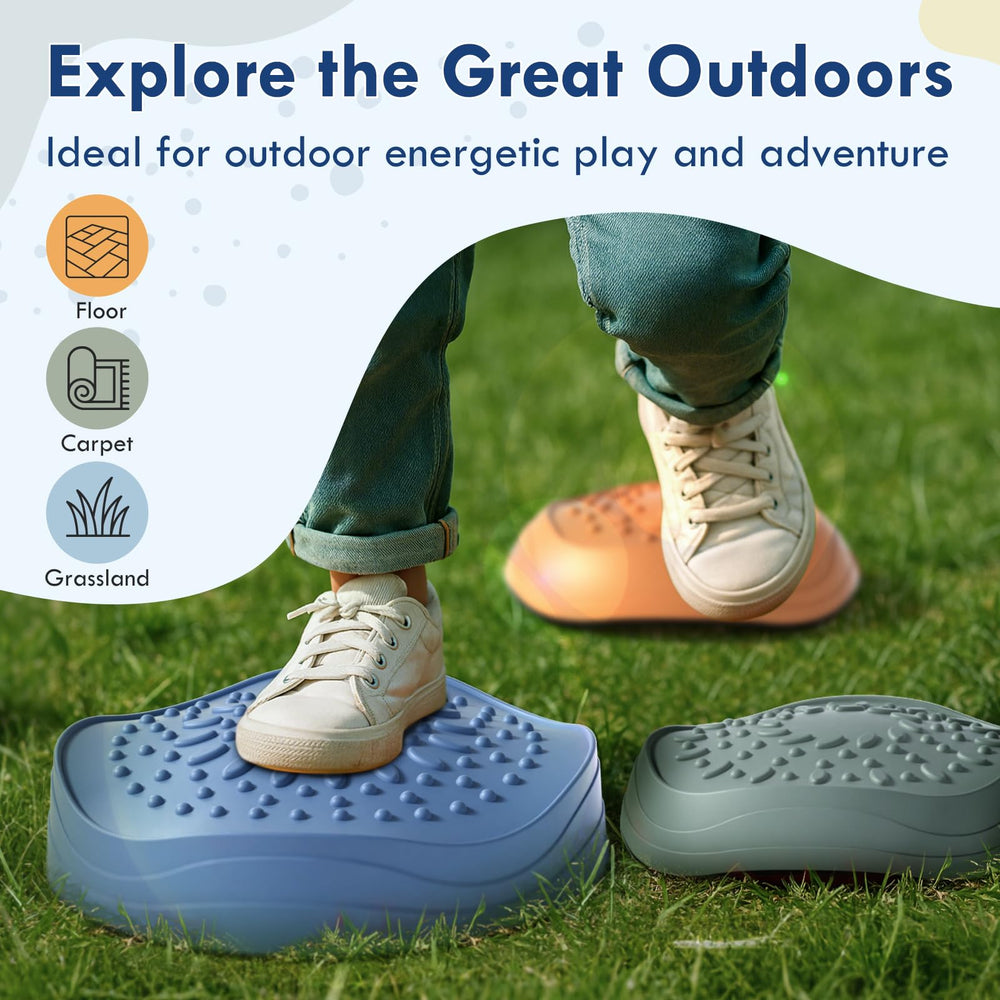Lehoo Castle stepping stones suitable for both indoor and outdoor play spaces.