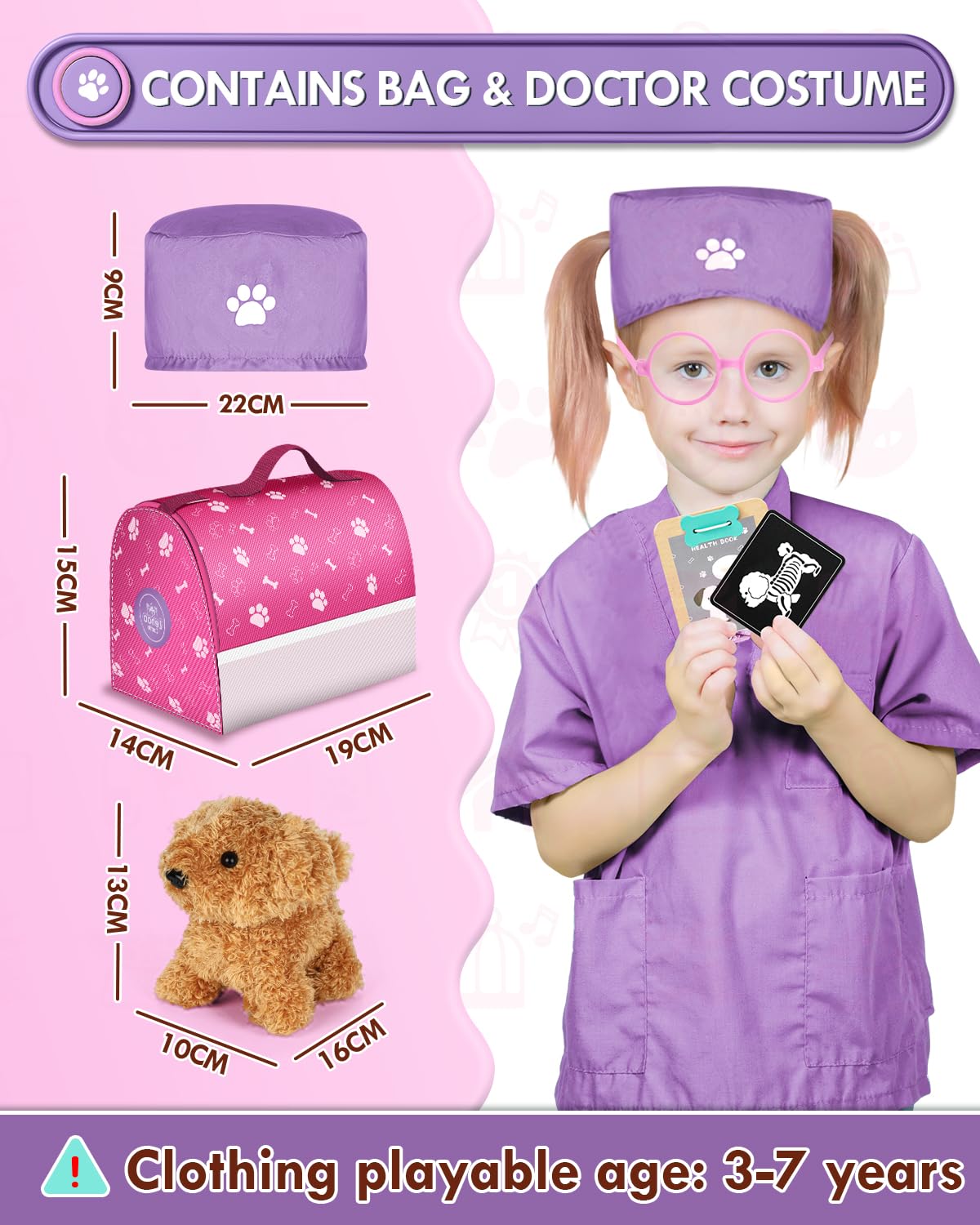 Lehoo Castle stethoscope and thermometer tools for authentic medical pretend play.