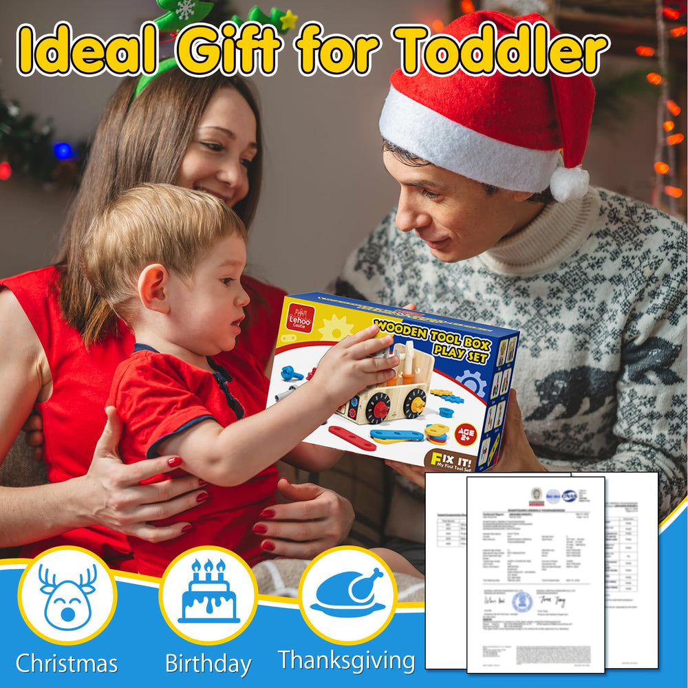 Lehoo Castle educational tool set in use emphasizing safe, non-toxic wooden design