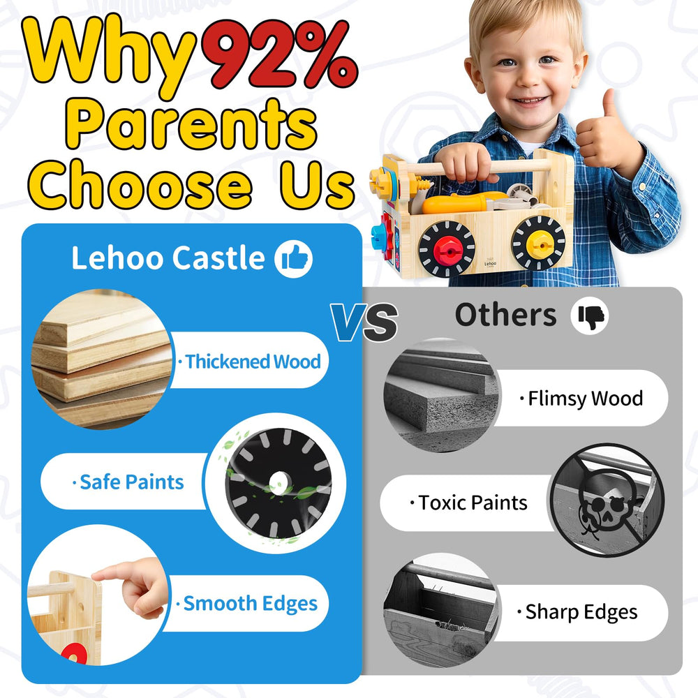 Lehoo Castle gears and boards illustrating evolving play and problem solving