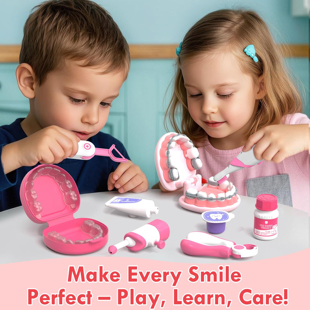 Lehoo Castle tooth model with braces for realistic pretend checkups.