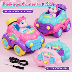 Lehoo Castle unicorn RC car durable and safe for toddlers with long-lasting use.