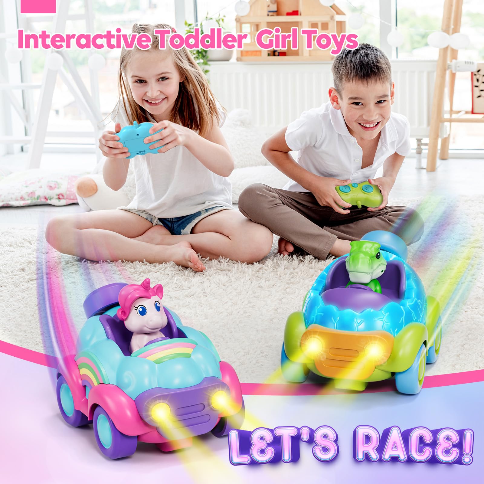 Lehoo Castle Unicorn RC Car rear view, showcasing safety-focused design.