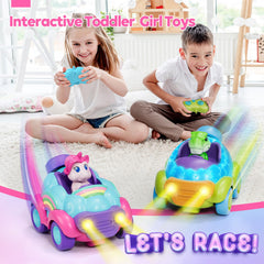 Lehoo Castle Unicorn RC Car rear view, showcasing safety-focused design.