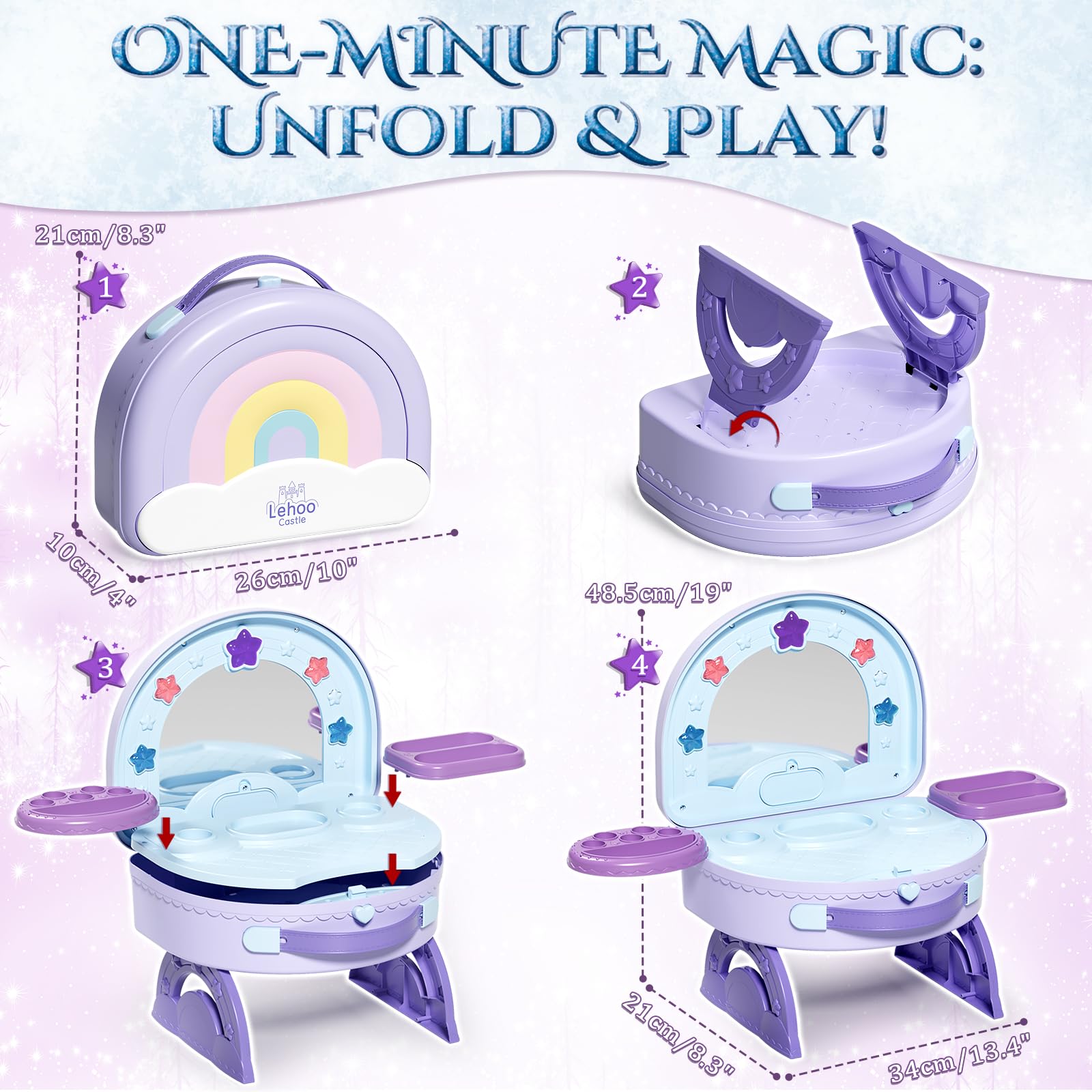 Lehoo Castle storage-friendly design keeps all accessories organized for quick cleanup after play.
