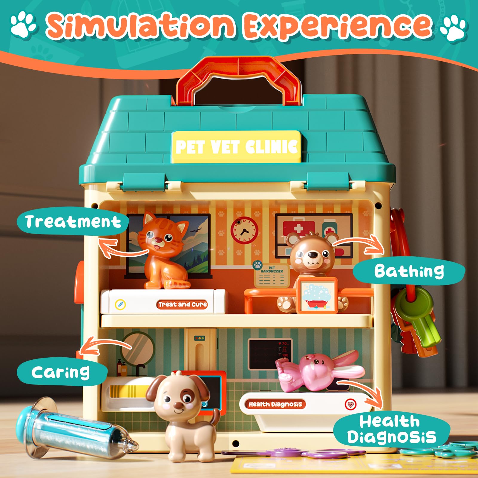 Lehoo Castle vet playset thermometer enables fun checkups