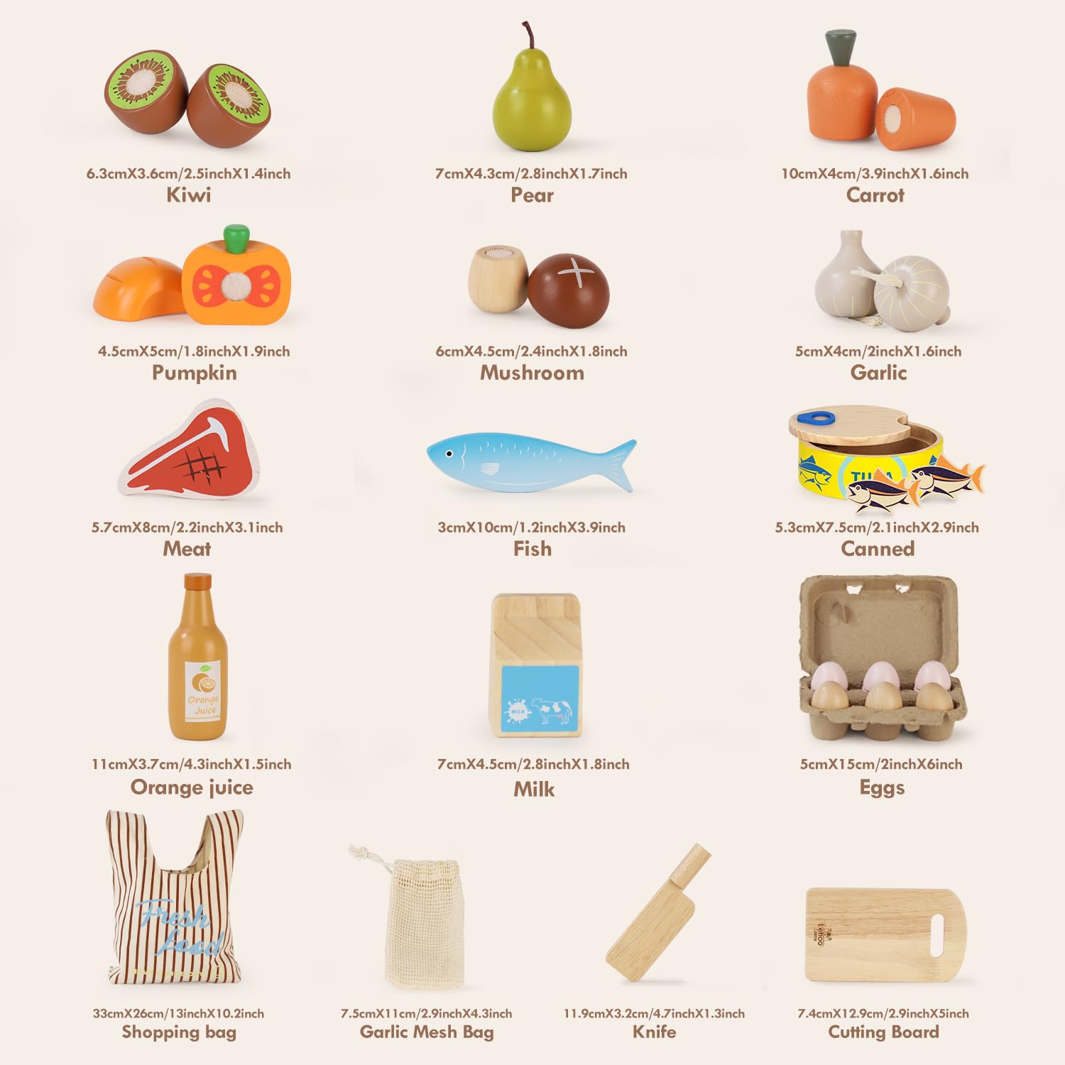 Lehoo Castle wooden knife and cutting board emphasize safe, tactile cutting play