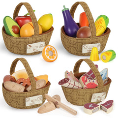 Lehoo Castle wooden avocado for pretend play and fine motor skill development.