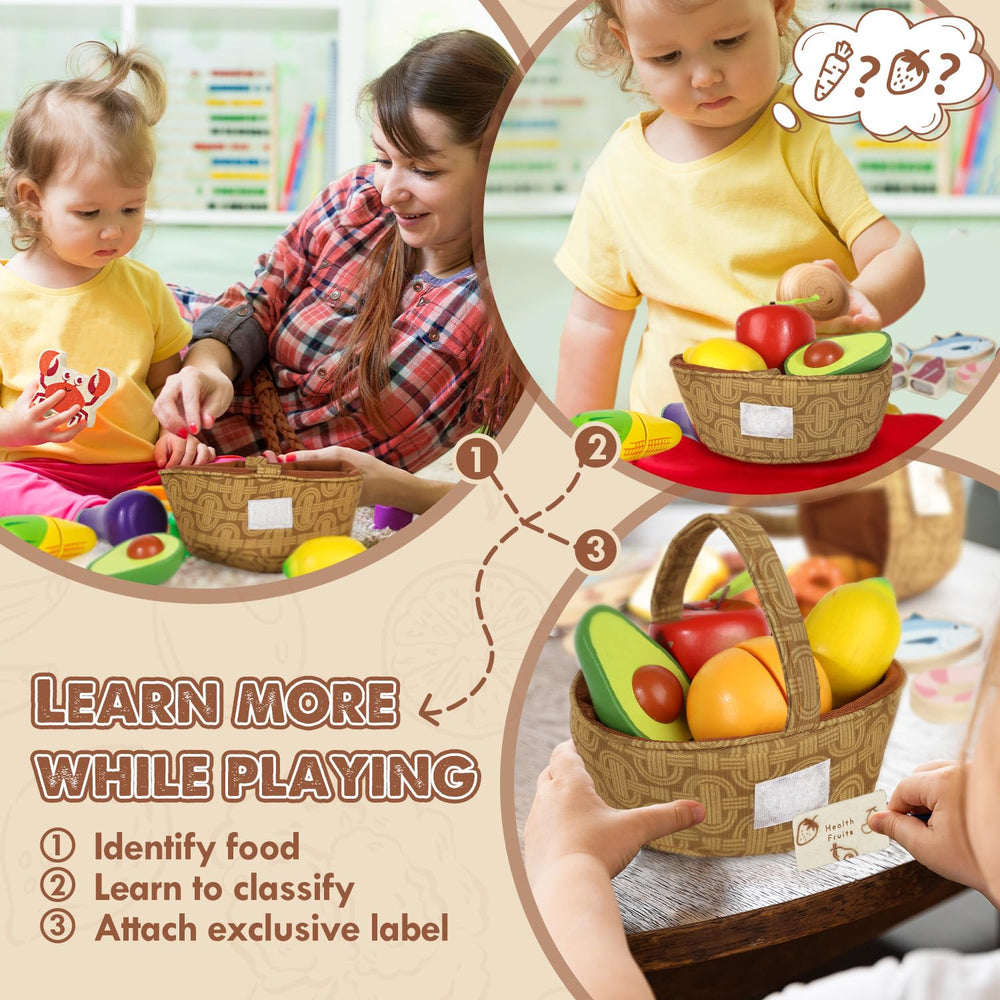 Lehoo Castle wooden mushrooms for sorting activities and sensory pretend meals.