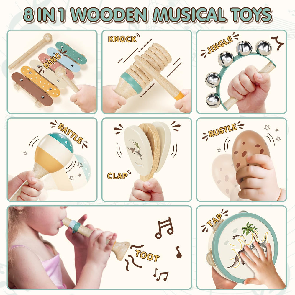 Lehoo Castle wooden xylophone delivers clear tones for early sound recognition.