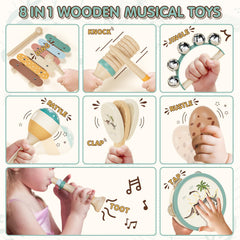 Lehoo Castle wooden xylophone delivers clear tones for early sound recognition.