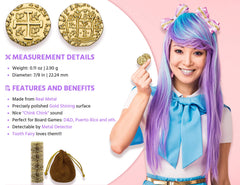 Leib Games metal pirate coins wallet pouch highlight portable treasure accessories for parties