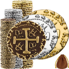 Leib Games XL gold pirate coins for treasure hunts and cosplay.