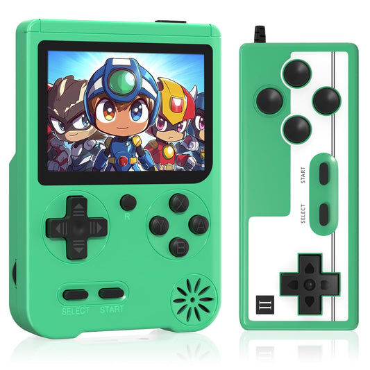 Leingee mini handheld FC game console with 3-inch display for retro gaming on the go.