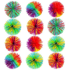 Leinuosen stringy ball rainbow pom for palm-sized stress relief and focus.