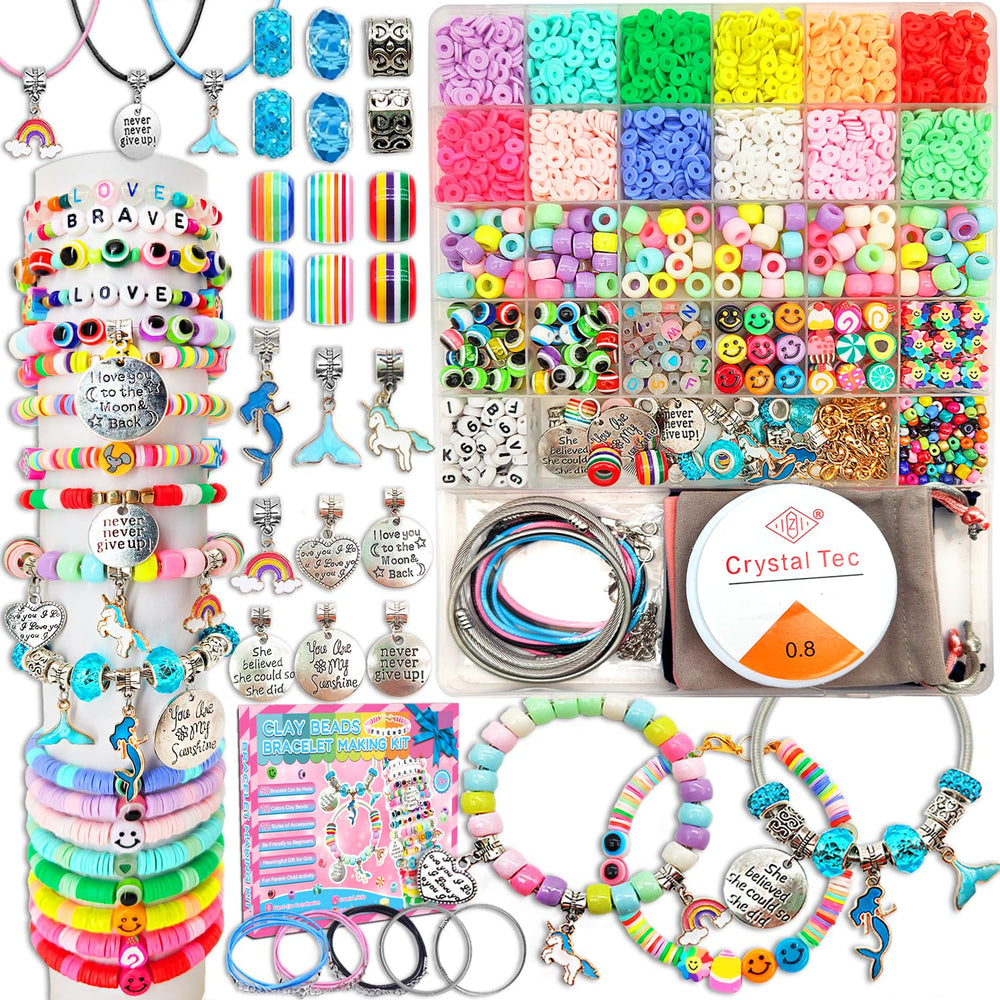 leitait girls bracelet kit packaging, colorful gift ready for creative play