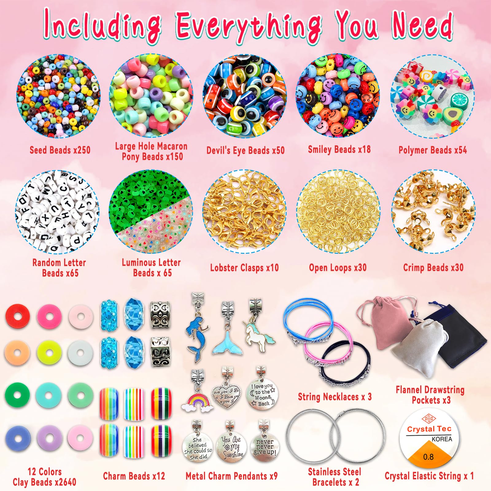 leitait string and tools, kid-friendly supplies for sturdy jewelry