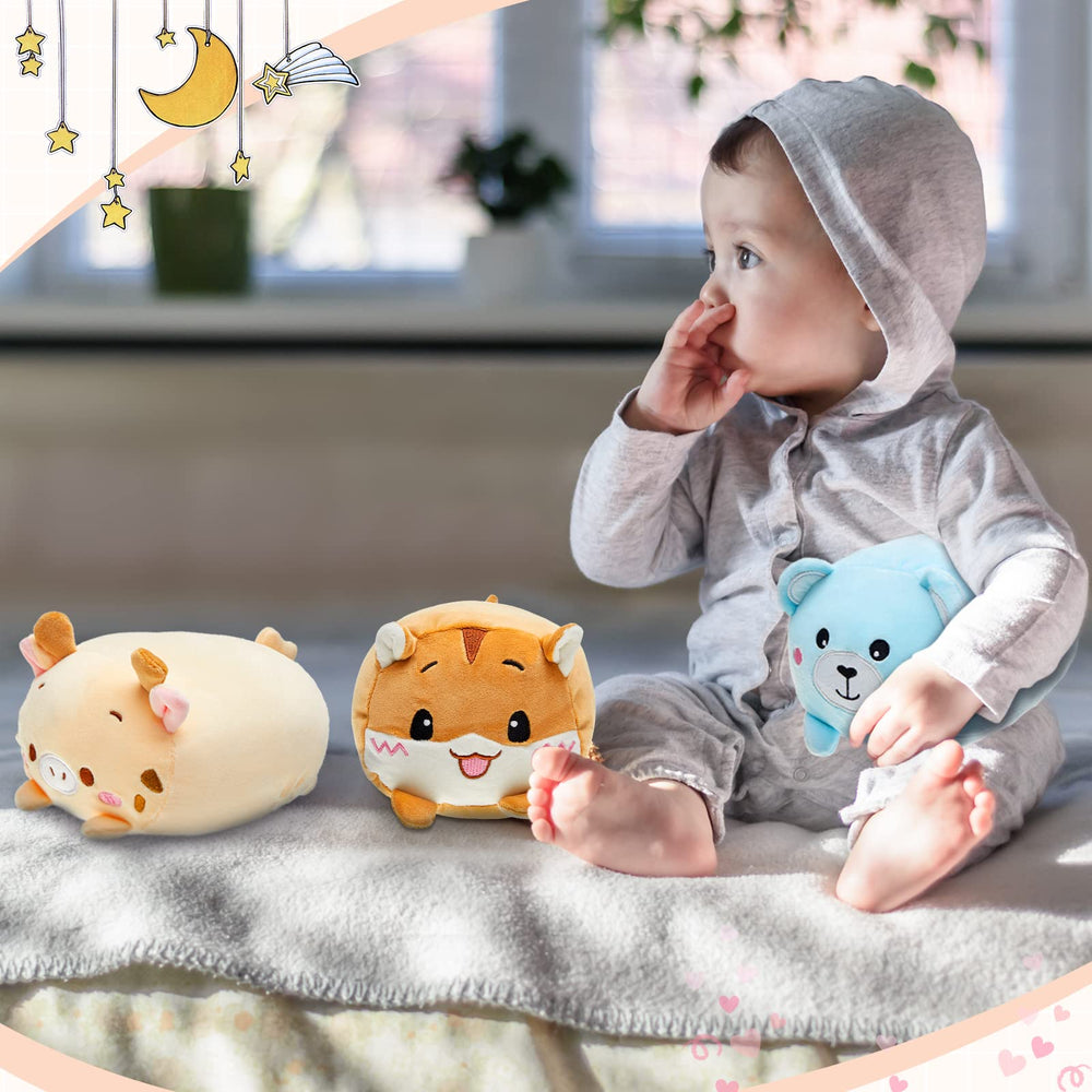 Leitee 9pcs blue bear plush toy great for nap time and decor.