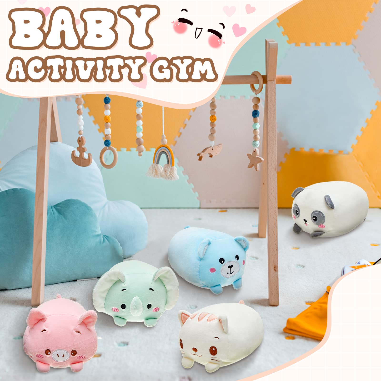 Leitee 9pcs elephant plush toy invites soft hugs and imaginative play.