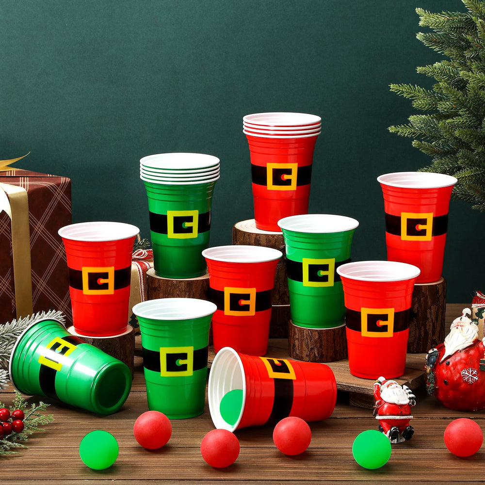 Leitee cup and ball set for quick festive party setup