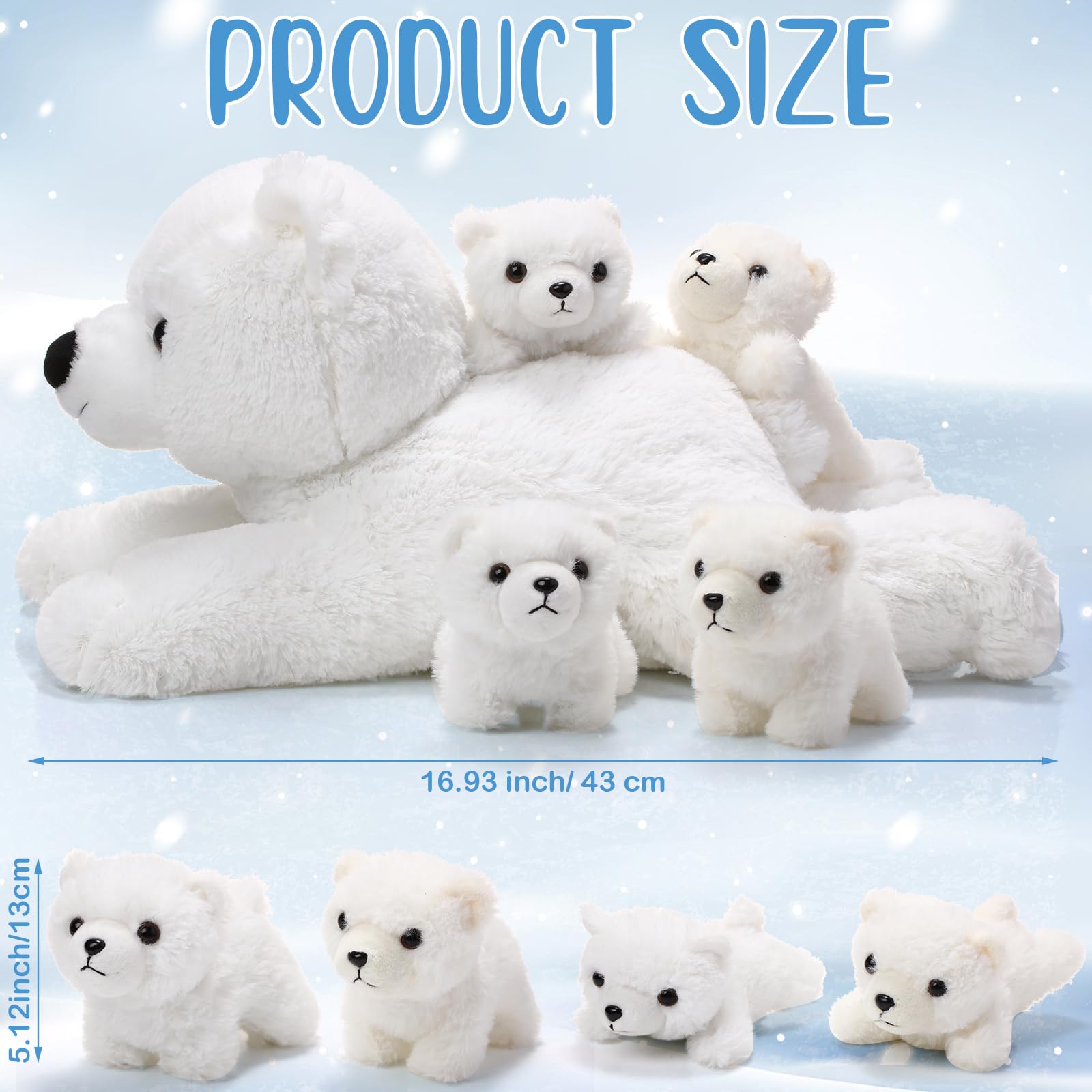 Leitee polar bear babies inside belly for playful display