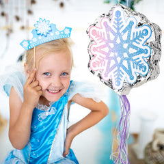 Leitee Snowflake Pinata ready to be filled with treats for kids.