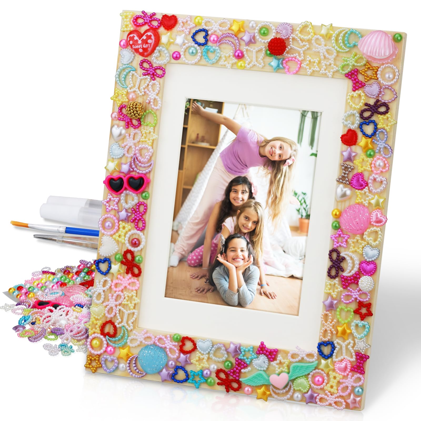 LEJITEKK DIY Picture Frame Kit mosaics, enabling kids to customize frames for personal photos