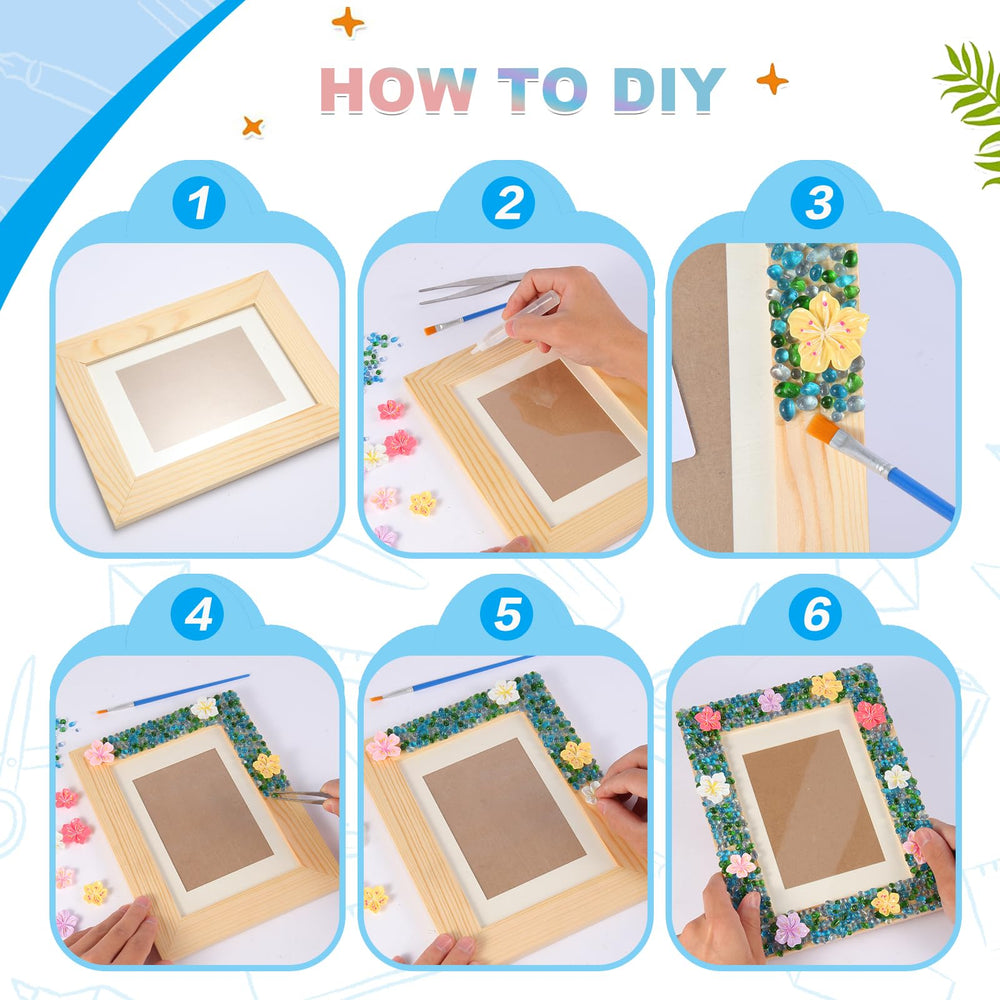 LEJITEKK flower decorations provide colorful accents for personalized frames.