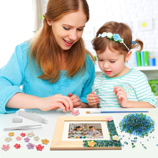 LEJITEKK mosaic frame kit with 4x6 wood frame for compact displays.