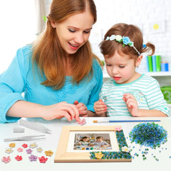 LEJITEKK mosaic frame kit with 4x6 wood frame for compact displays.