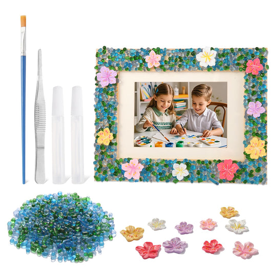 LEJITEKK mosaic frame kit with 5x7 wood frame for creative keepsakes.