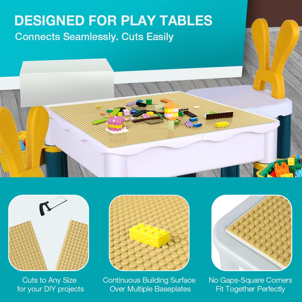 Lekebaby baseplate 10x10 sand compatibility with major brands enables seamless play.