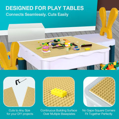 Lekebaby baseplate 10x10 sand compatibility with major brands enables seamless play.