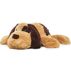 LELELONG 30-inch brown plush used as a cozy bedroom décor accent.
