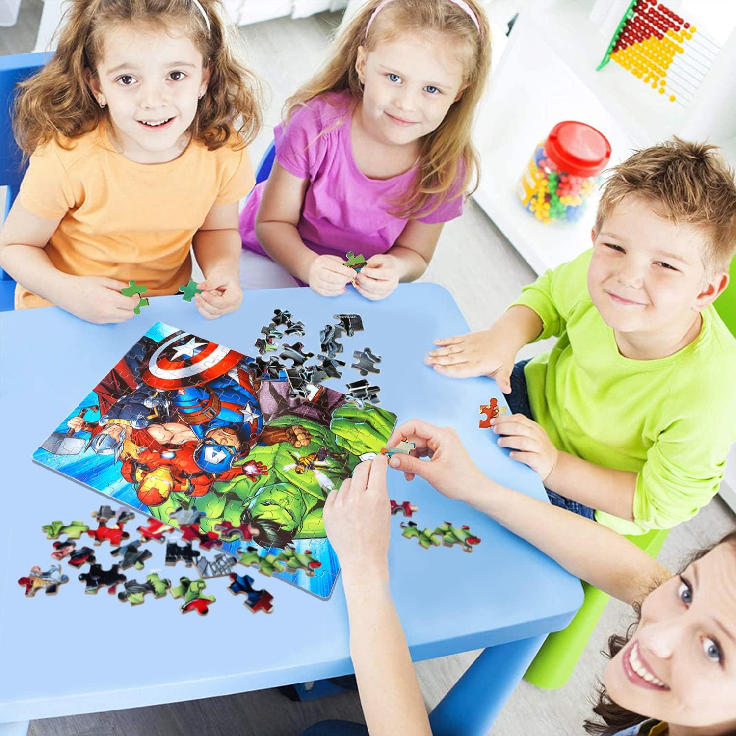 LELEMON family puzzle time encourages sharing and collaboration