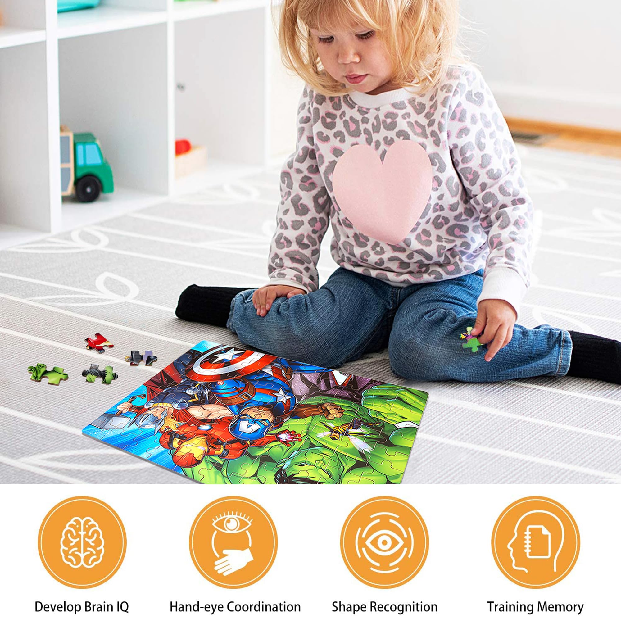 LELEMON puzzle image shows kids assembling ages 4-6