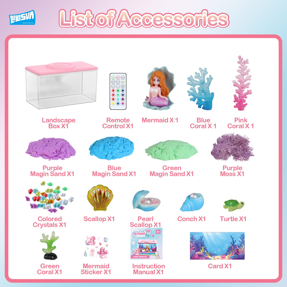 LELESUN mermaid night-light ambience in a dark room