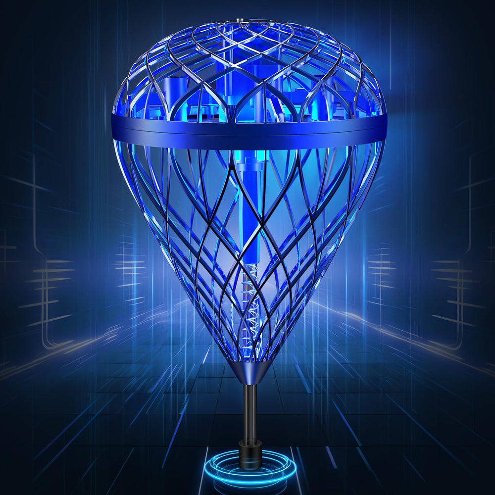 LE MATRIX flying bouncing ball toy blue side view for active play and bounces