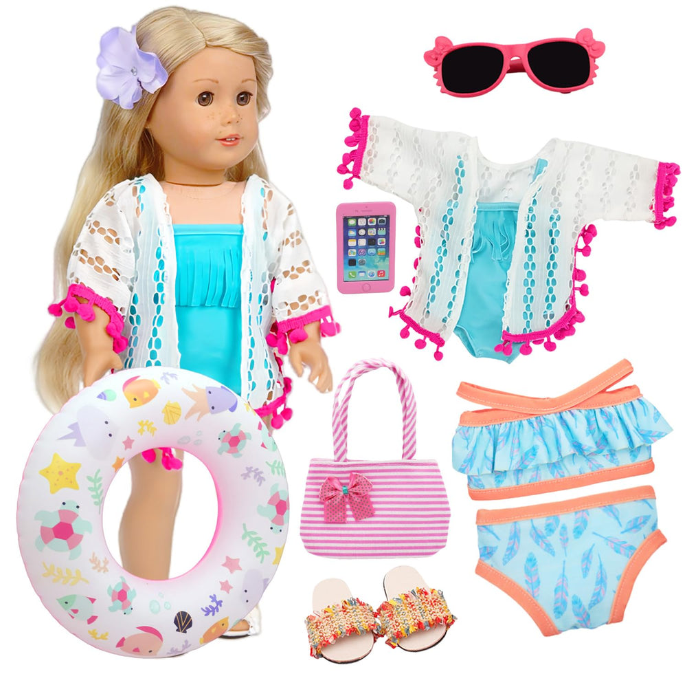 Lembani 18 inch doll bikini set 1 for sunny beach playtime