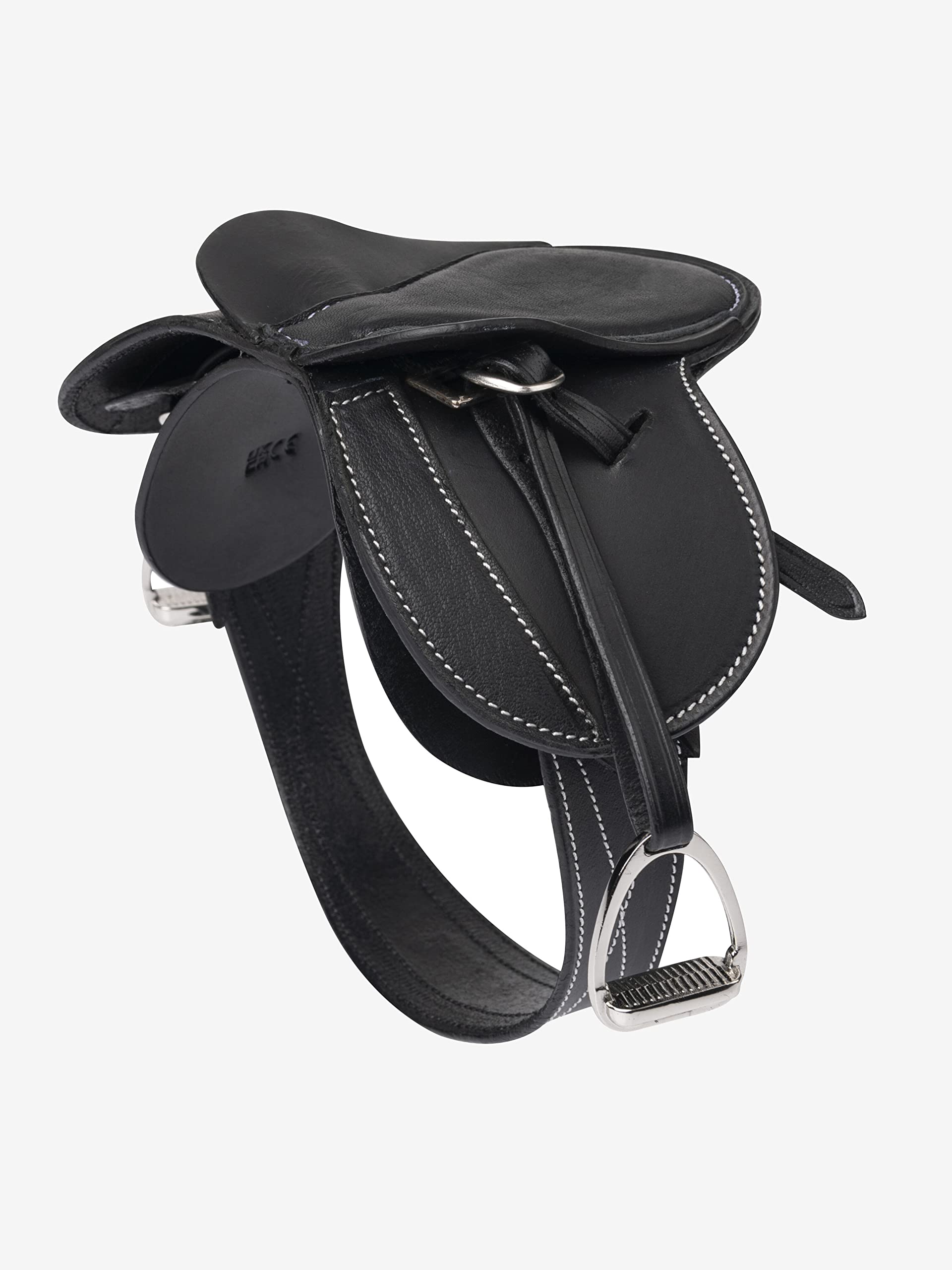LeMieux Toy Pony Saddle close-up of double flap design for realistic practice